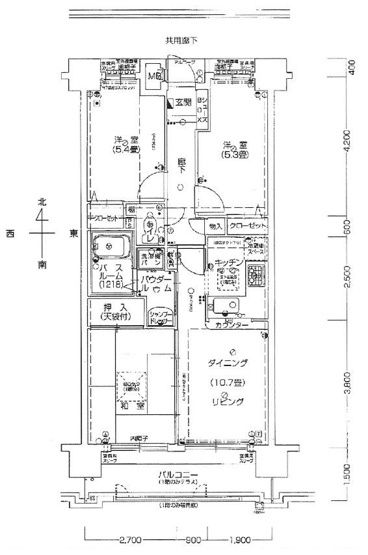 【間取り】 | グランプレステージ加古川Ⅱ　9階 | 3LDKです。