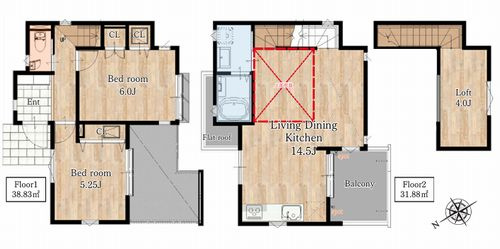 【間取り】 | 【仲介手数料０円】藤沢市下土棚　新築一戸建て | 【仲介手数料０円】藤沢市下土棚　新築一戸建て