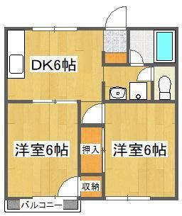 【間取り】 | ハイツ冨貴