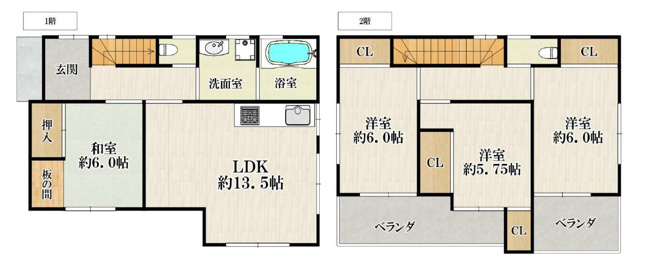 【間取り】 | 明石市魚住町清水　中古戸建 | 4LDKです。
