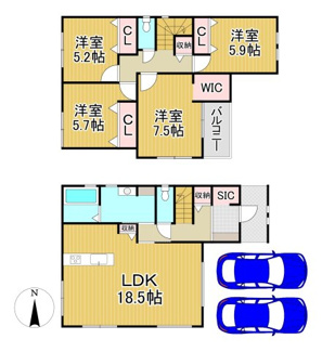 【間取り】 | 川西市多田院2丁目7の19　4号棟　新築一戸建て