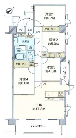 【間取り】 | ステイツ城東グランプレイス