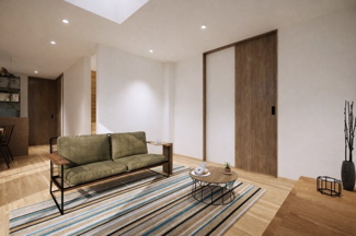 【外観パース】 | 宇治市宇治野神　売土地　建築条件付き | 参考プランになりますので、お客様のお好みの外観を一緒に作らせていただきます。外壁には、メンテナンスが楽な光セラを採用しており、汚れがつきにくく、色あせもしにくいのでおススメです！