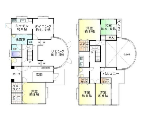 坂戸市にっさい花みず木中古戸建の間取り