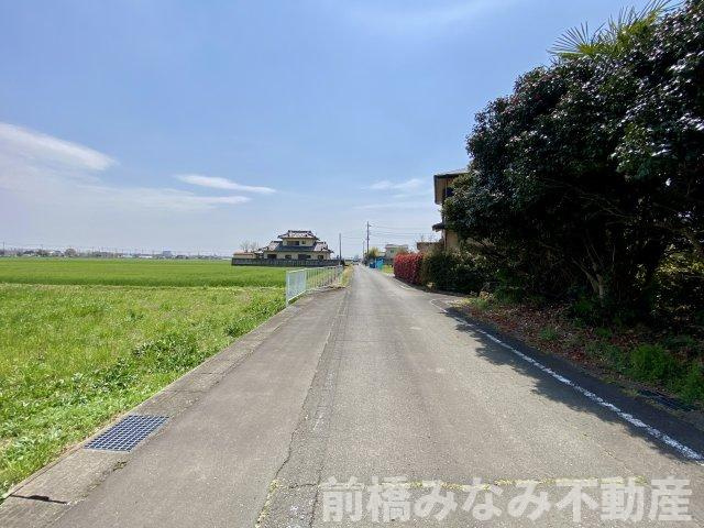 【土地】前橋市公田町　※約188坪　除外農転開発要の前面道路含む現地写真|前面道路含む現地写真です