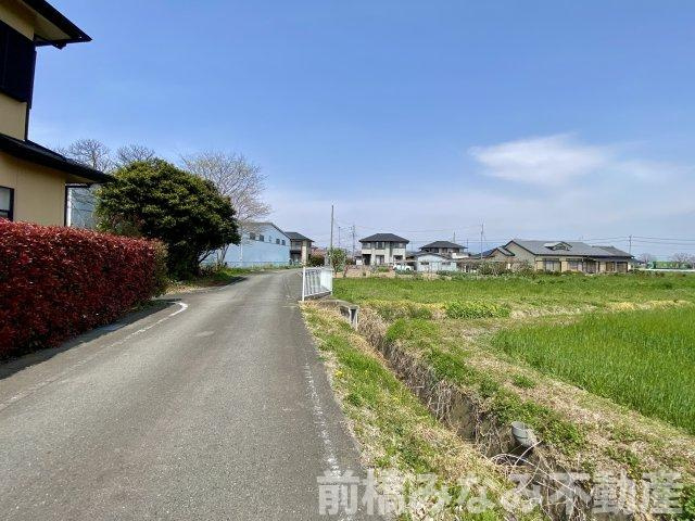 【土地】前橋市公田町　※約188坪　除外農転開発要の前面道路含む現地写真|前面道路含む現地写真です