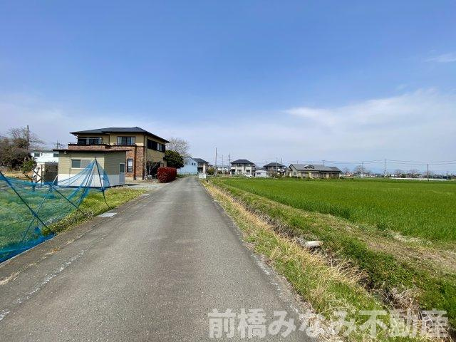 【土地】前橋市公田町　※約188坪　除外農転開発要の前面道路含む現地写真|前面道路含む現地写真です