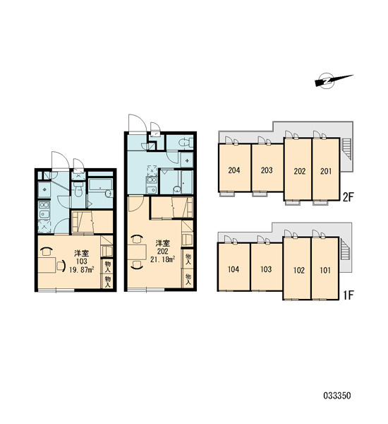 レオパレスシャルムの区画図|画像3