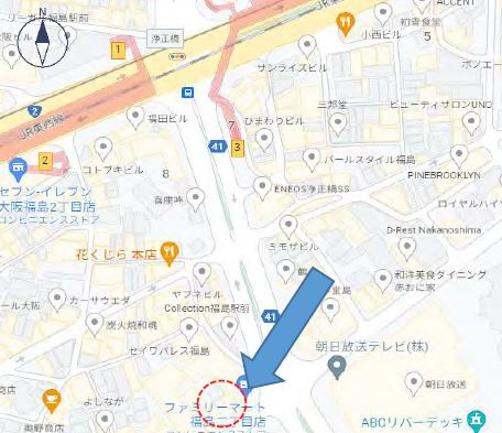福島2丁目貸店舗の地図