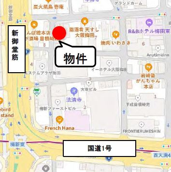 曽根崎1丁目店舗の地図