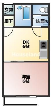 シャンティイ中ノ島の間取り