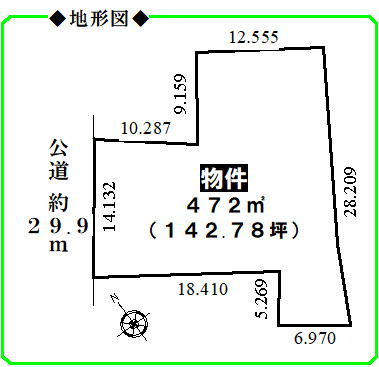 豊橋市岩屋町・土地の土地図