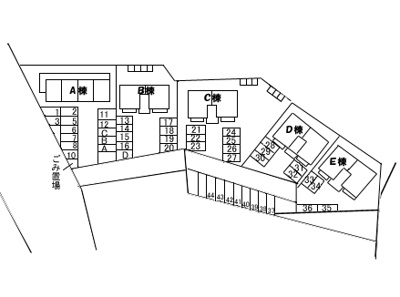 【区画図】 | 恋路ガーデンプレイス B棟