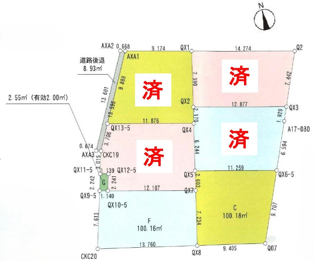 川越市的場C区画　土地の土地図