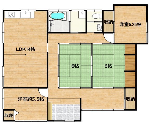 都城市高城町大井手の中古一戸建の間取り