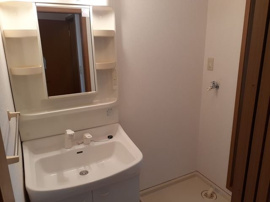 忙しい朝には欠かせない洗面所です