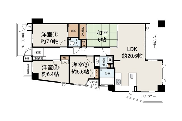 ルネフェリアス堺鳳の間取り