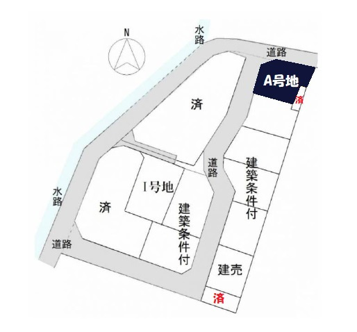 高知市朝倉丙 A号地 新築戸建ての区画図