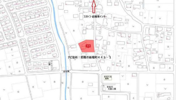 【土地】前橋市新堀町　約１１８坪の地図