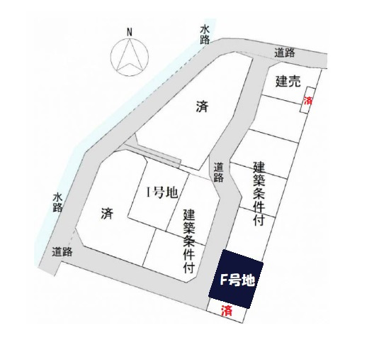 高知市朝倉丙 F号地 新築戸建ての区画図
