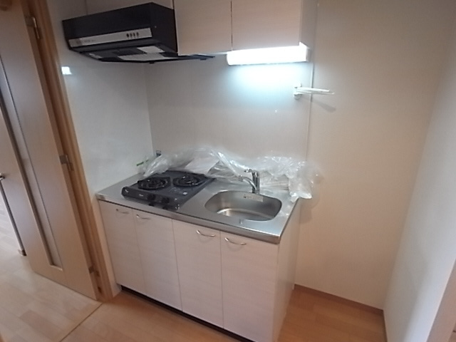 神戸市兵庫区水木通１丁目の賃貸マンションのキッチン|システムキッチン（ガス２口）
