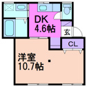 【間取り】 | 1DK　リフォーム済みです