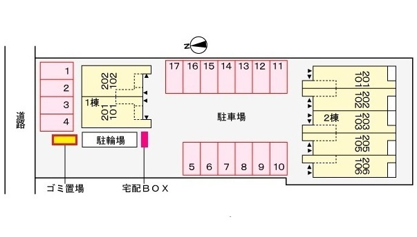 シエール Ⅱの区画図