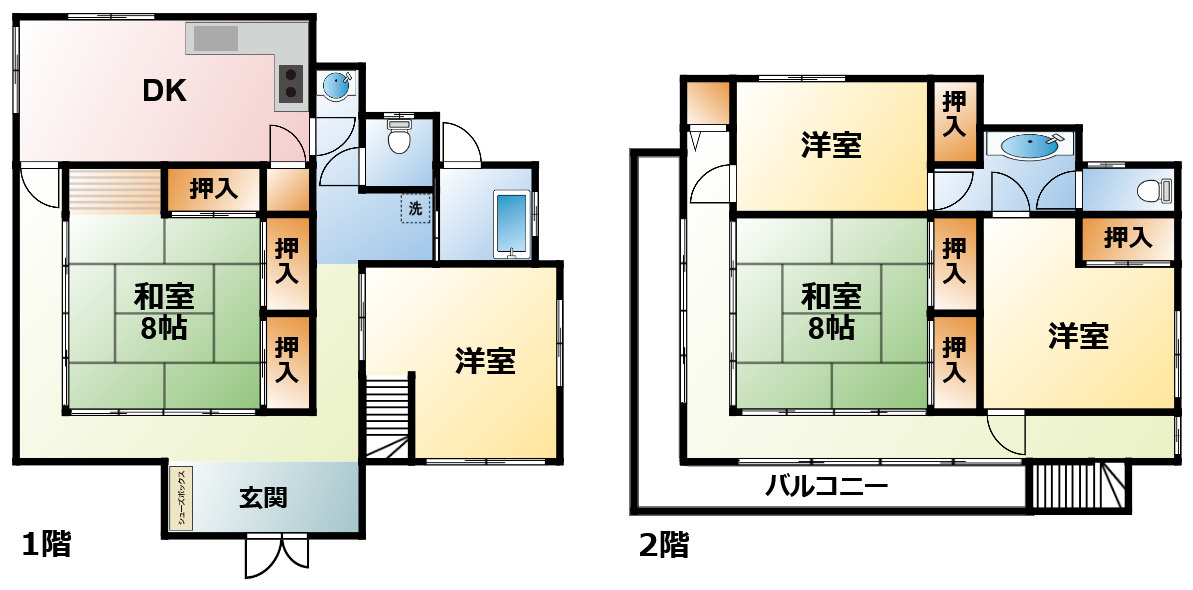 富田1984貸家の間取り