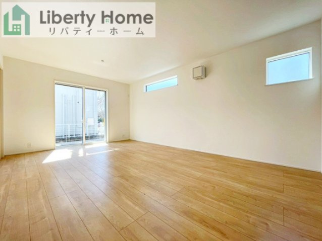 つくば市花畑3丁目24-1期　新築戸建　4号棟の前面道路含む現地写真