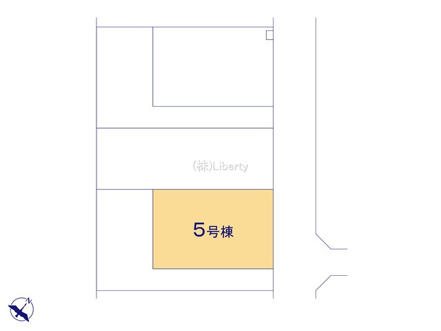 つくば市花畑3丁目24-1期　新築戸建　5号棟の前面道路含む現地写真