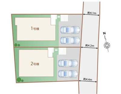 【区画図】 | 沼津市東熊堂 新築一戸建て 2号棟 | 2号棟の区画図です