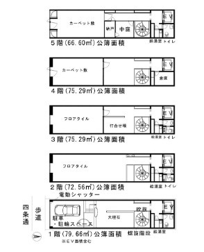 四条通油小路　貸ビルの間取り|369.40㎡