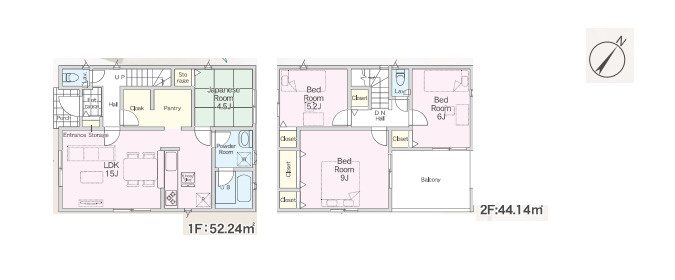 さいたま市西区宝来第1　新築一戸建て　クレイドルガーデン　02の間取り|さいたま市西区宝来第1　新築一戸建て　クレイドルガーデン　02、4LDK、土地面積167.88m2、建物面積96.38m2