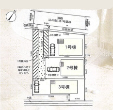 さいたま市西区宝来第1　新築一戸建て　クレイドルガーデン　02の区画図|2号棟