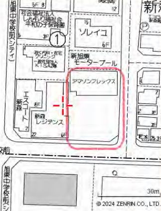 旭区新森店舗の地図