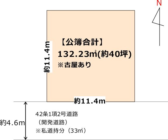 三郷市　後谷　売地　全1区画のその他|土地図です