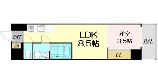 【間取り】 | コートエスト都島