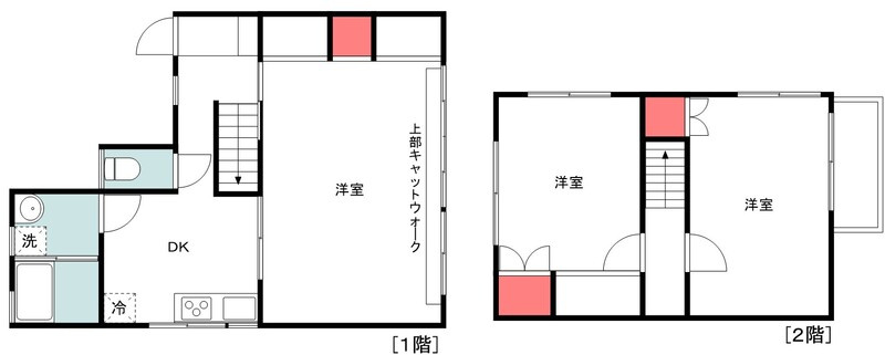 久留米市山川町の一戸建ての間取り