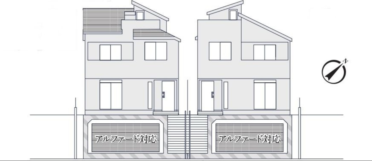 藤沢市藤が岡3丁目　新築一戸建て　全2棟の完成予想図