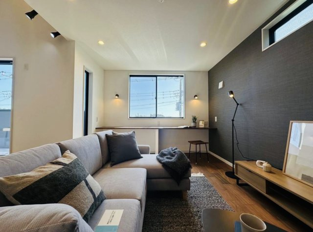 藤沢市藤が岡3丁目　新築一戸建て　全2棟の居間・リビング