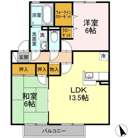 リビングタウン小森野 弐番館の間取り