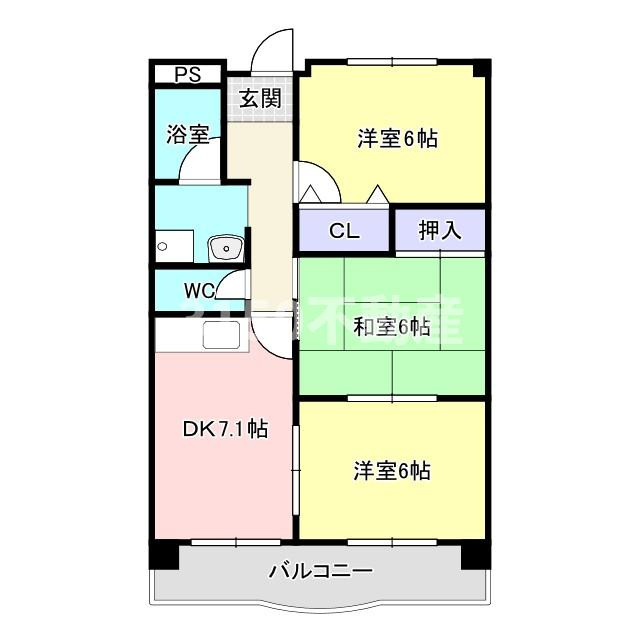 シャトー三宅の間取り