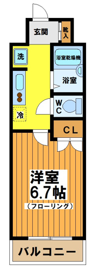 【間取り】 | スカイコート笹塚駅前 | 反転タイプ