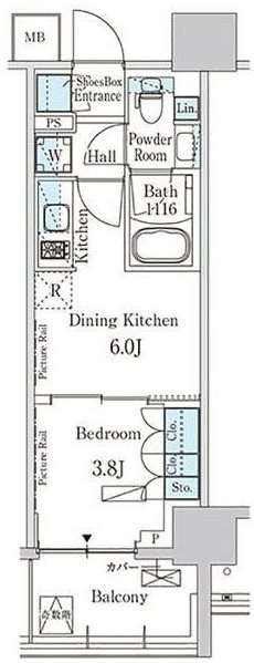 パークアクシス横濱高島町の間取り