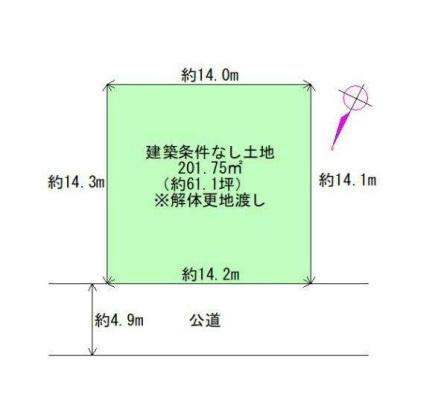 和歌山市紀三井寺　土地の土地図