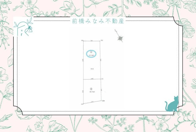 【土地】前橋市平和町一丁目　約６５坪の区画図