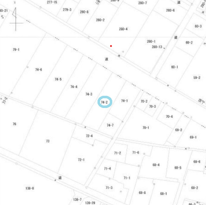 【土地】前橋市平和町一丁目　約６５坪の土地図