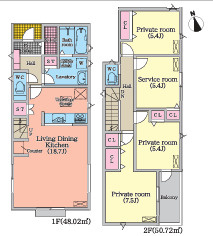 【間取り】 | 【名古屋市緑区鳴丘2丁目822新築戸建3号棟】✨️仲介手数料無料✨️常安小学校・扇台中学校