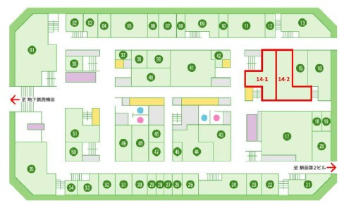 大阪駅前第1ビルの区画図