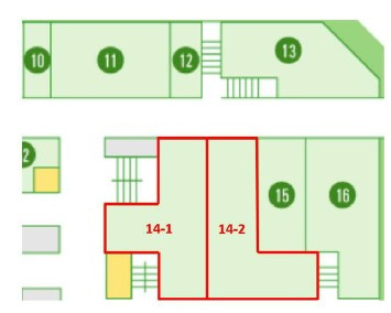大阪駅前第1ビルの区画図